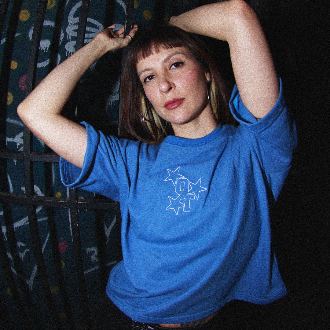 POLERA OLD TREE - BOXY FIT STAR BORDADA