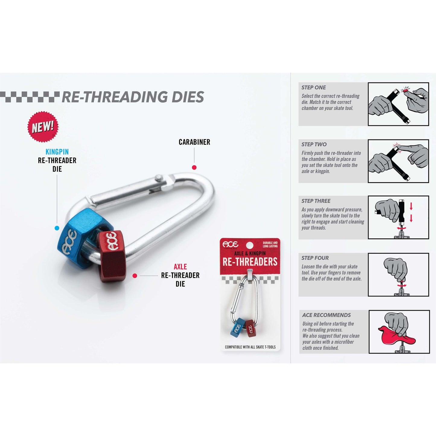 LLAVERO ACE - HERRAMIENTA DE SKATE RE-THREADERS