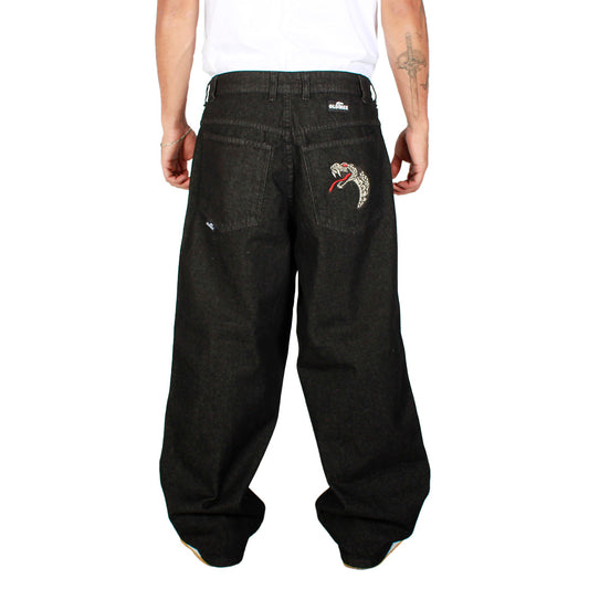 JEANS EXTRA BAGGY OLD TREE - NEGRO SILVER SERPIENTE