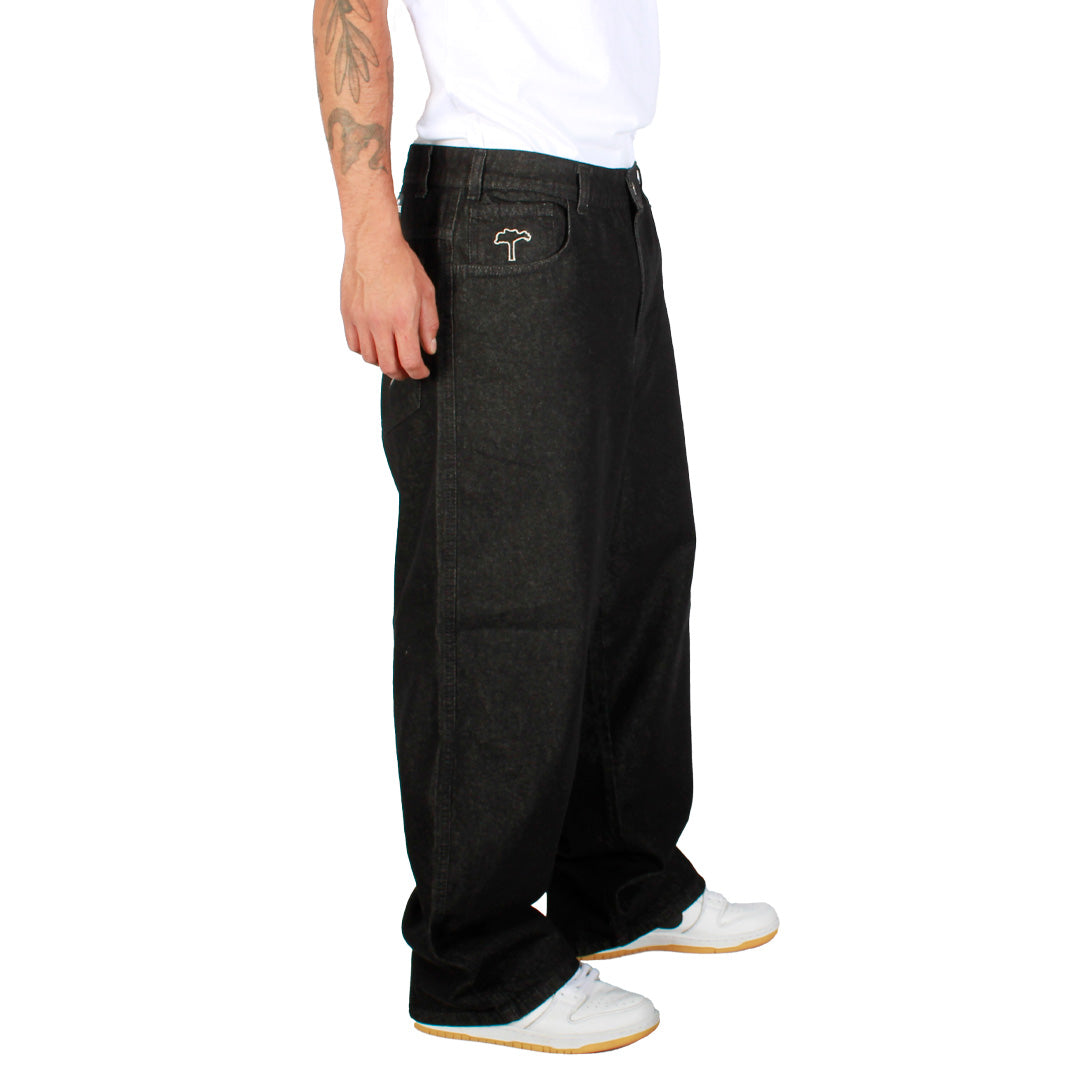 JEANS EXTRA BAGGY OLD TREE - NEGRO SILVER SERPIENTE