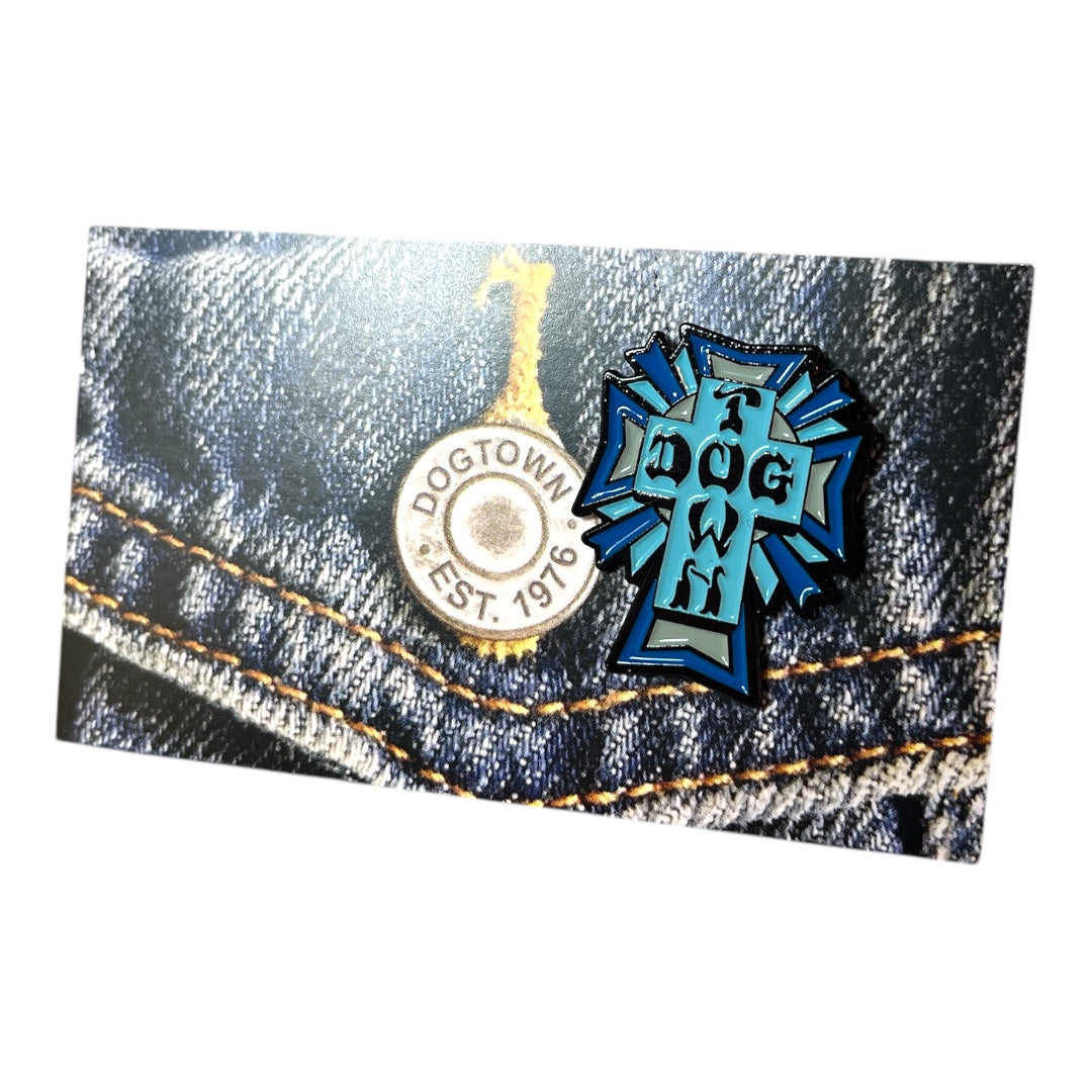 PIN DOGTOWN - CROSS LOGO BLUE