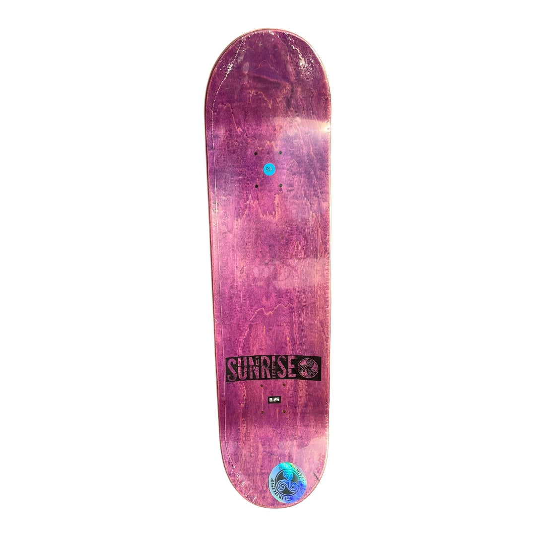 TABLA SUNRISE SKATEBOARDS - BLACK FOIL 8.25 X 32"