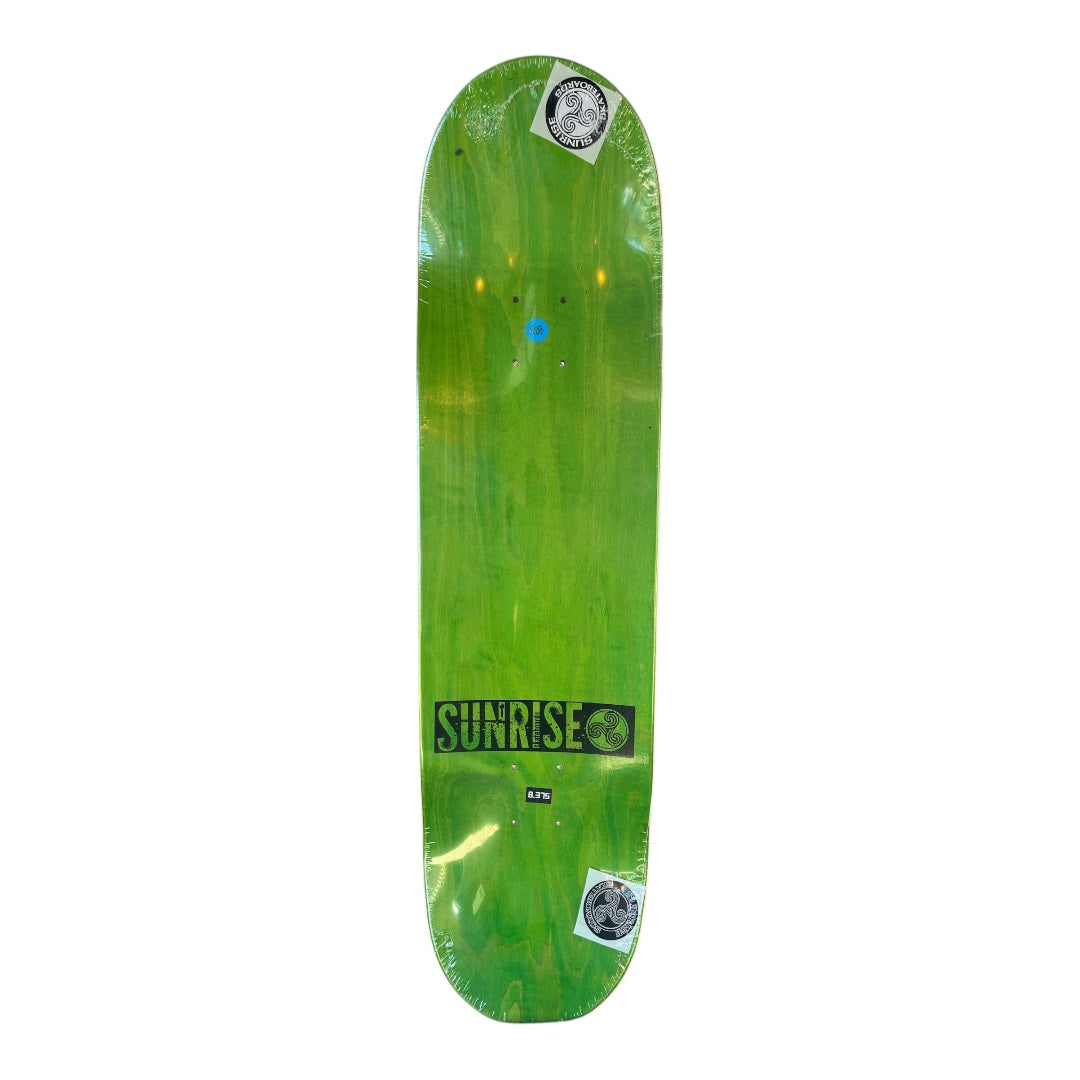 TABLA SUNRISE SKATEBOARDS - GEKO FOIL METALIC GREEN 8.375 X 32"