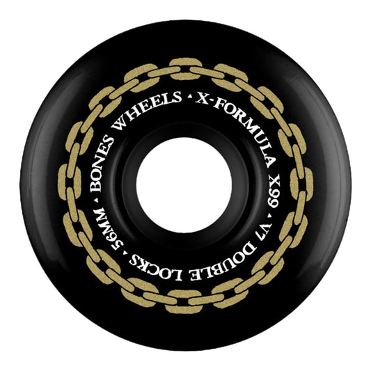 RUEDAS BONES - X-FÓRMULA DOUBLE LOCK BLACK 56MM 99A