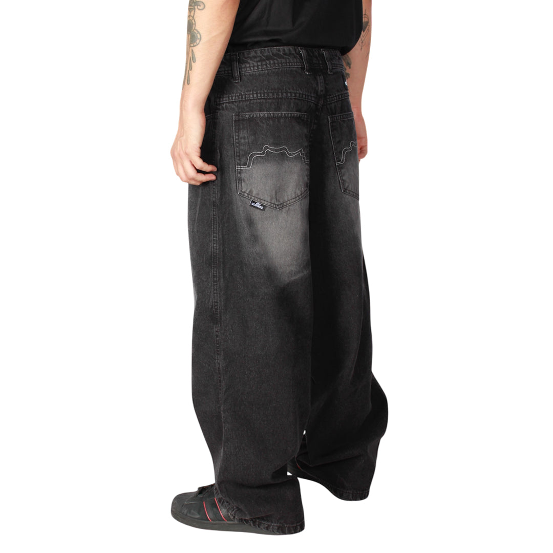 JEANS OLD TREE - EXTRA BAGGY NEGRO SILVER FOCALIZADO
