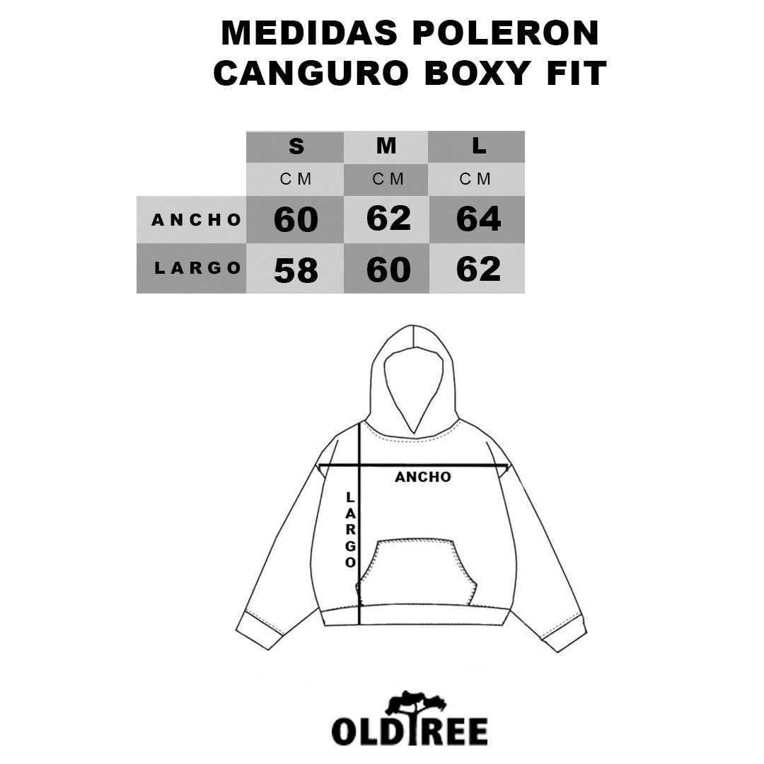 POLERÓN OLD TREE - BOXY FIT RAYO NEGRO